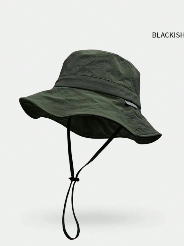 zielony kapelusz bucket