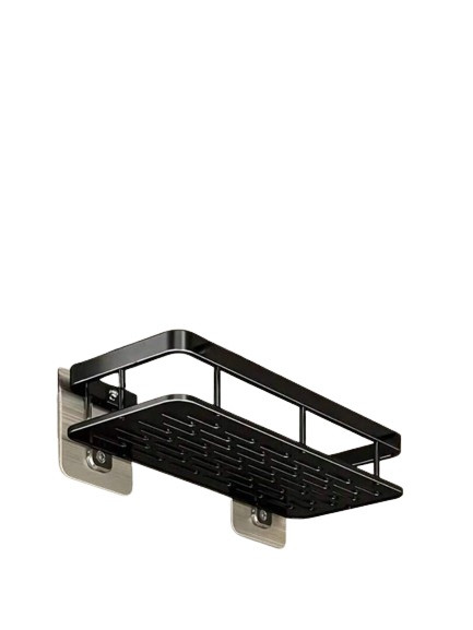 czarne półki łazienkowe 2-pack