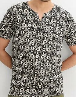 T-SHIRT MĘSKI V-DEKOLT PLUS SIZE BAWEŁNA