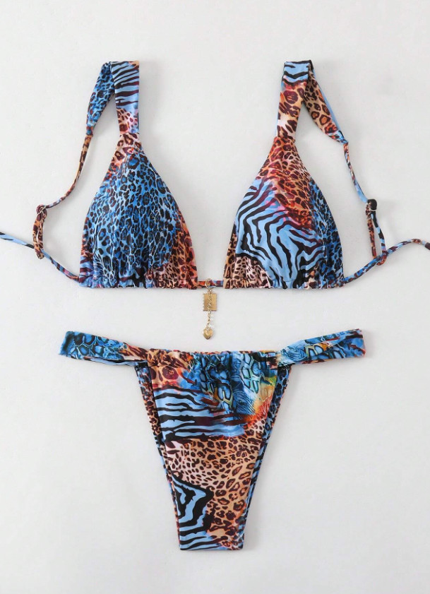 DWUCZĘŚCIOWY STRÓJ KĄPIELOWY ANIMAL PRINT 