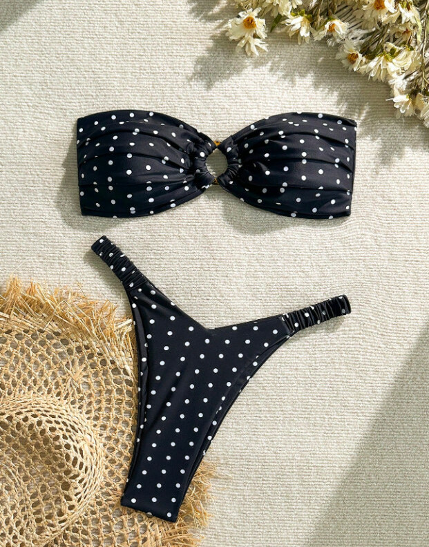 bikini komplet wzór groszki