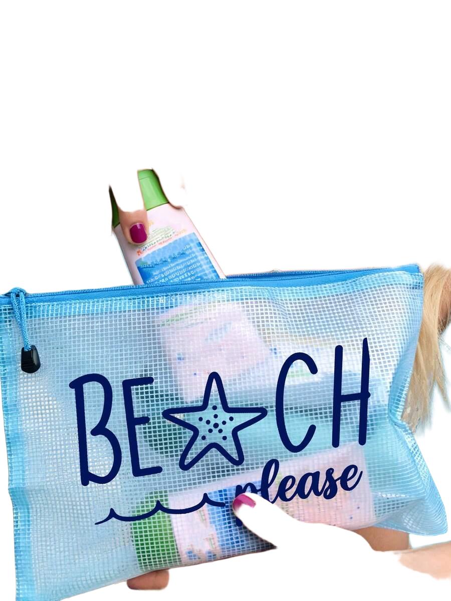 niebieska kosmetyczka plażowa