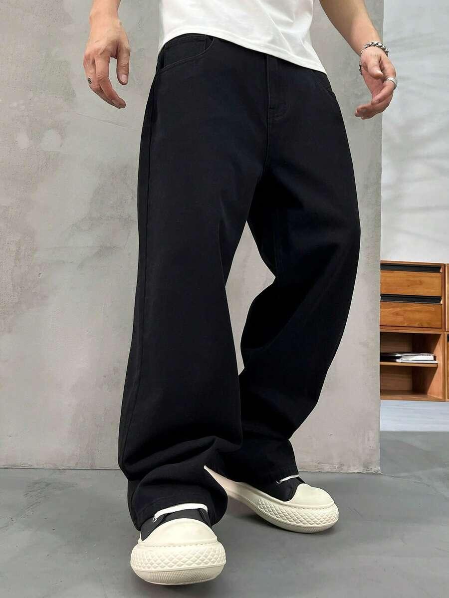 CZARNE SPODNIE JEANS
