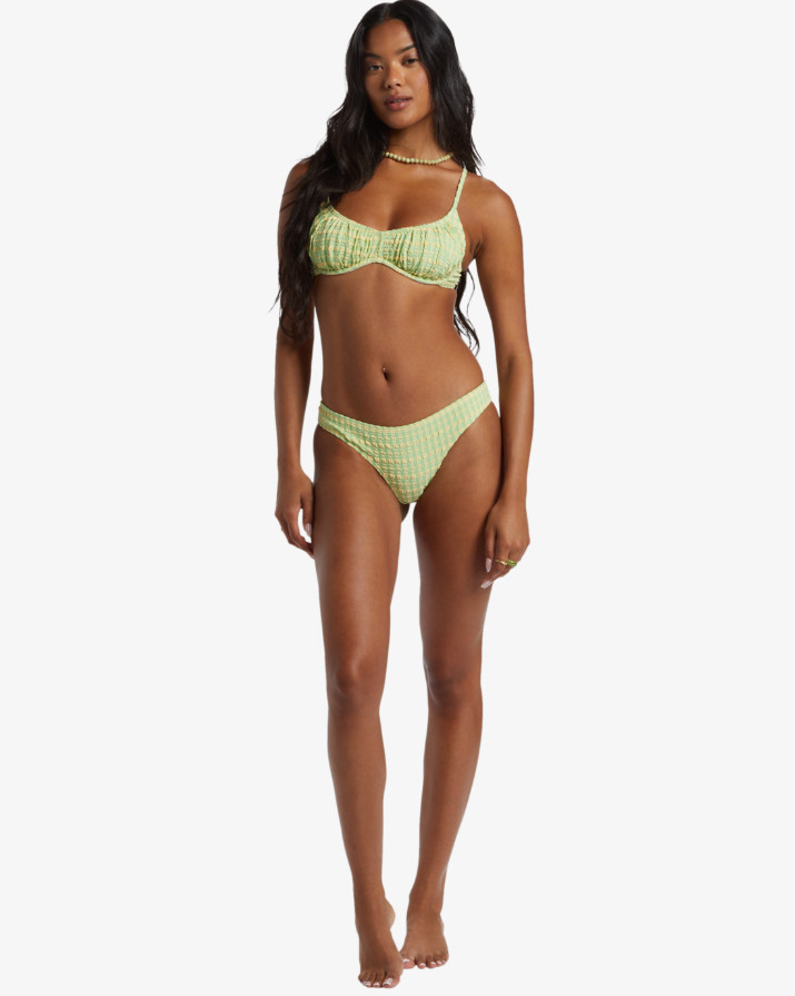 zielona góra od bikini wzór kratka 