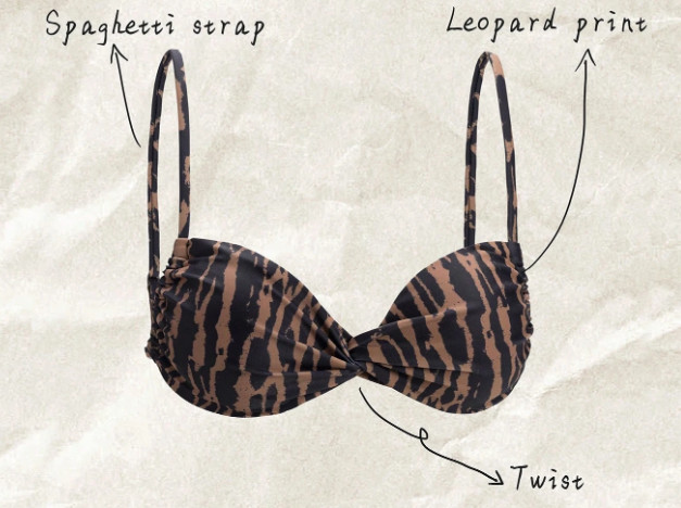 góra od bikini animal print