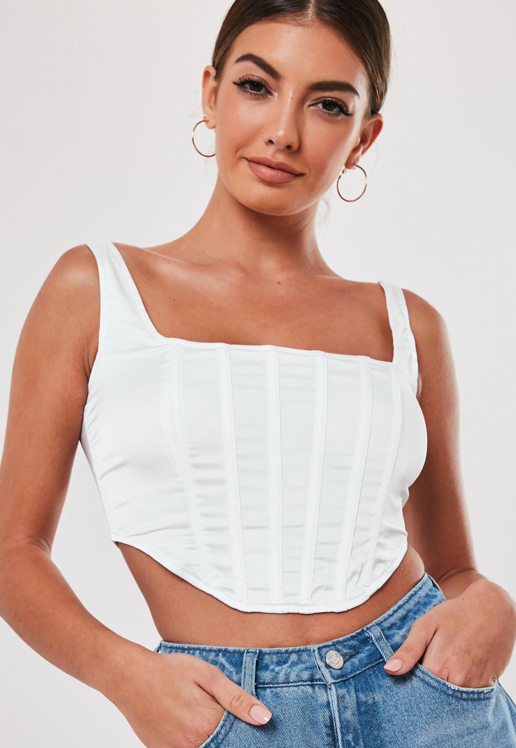 SATYNOWY CROP TOP