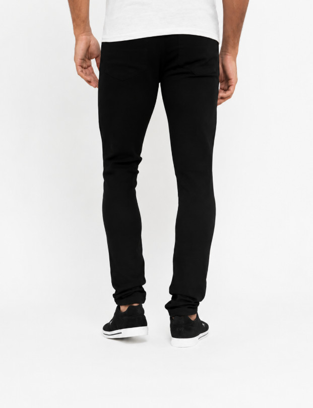 czarne spodnie super skinny ripped jeans