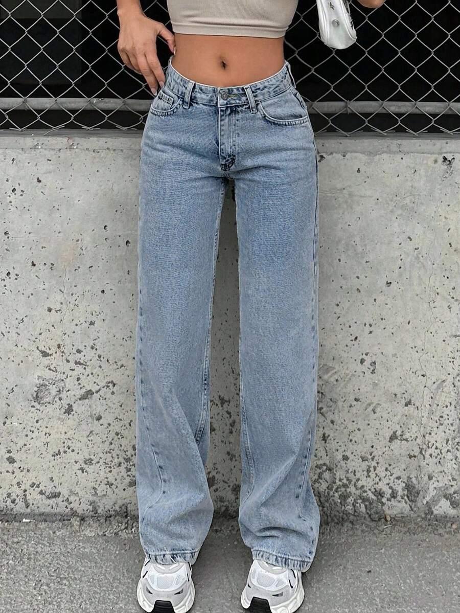 NIEBIESKIE SPODNIE JEANS