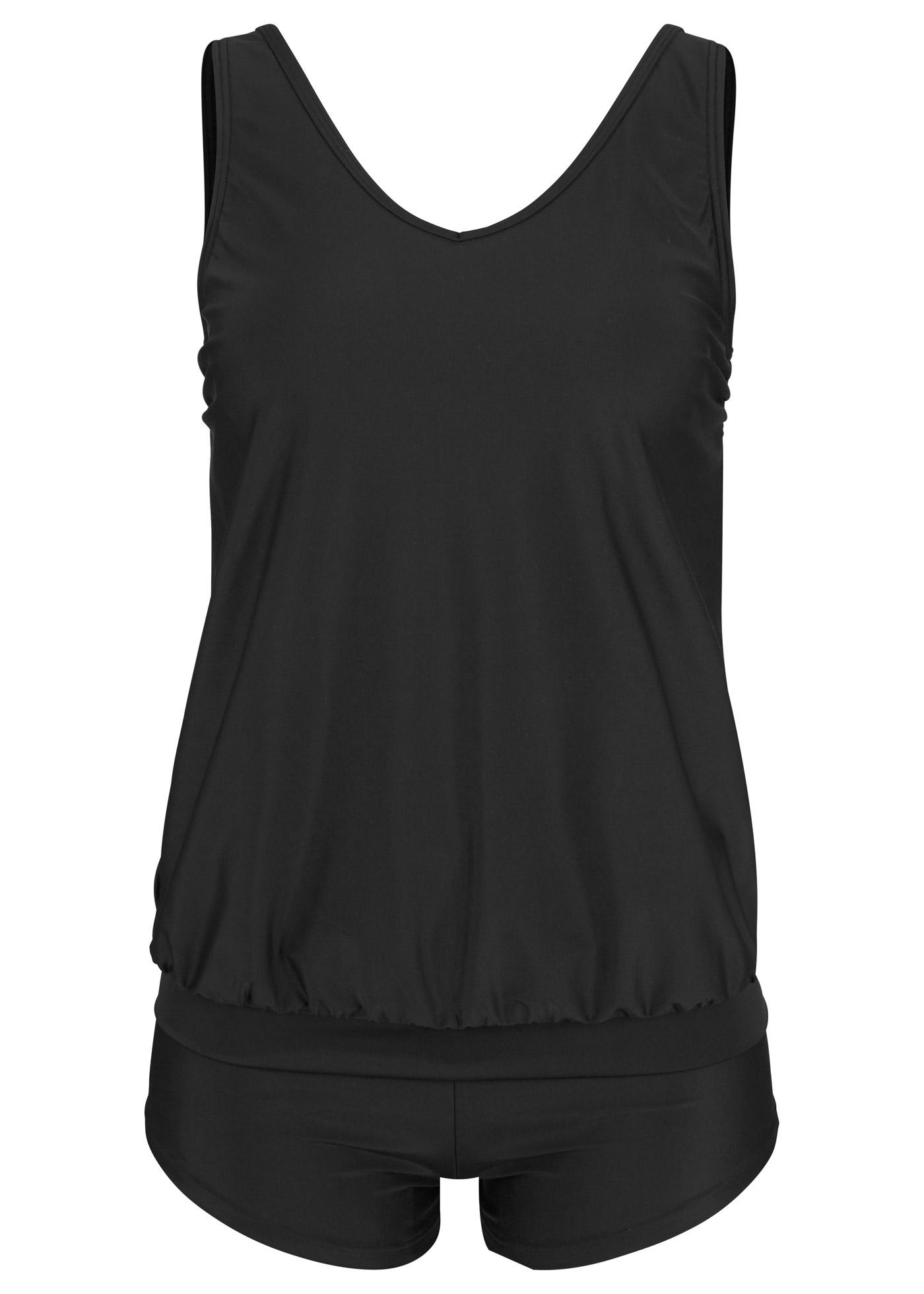 czarne tankini komplet bikini
