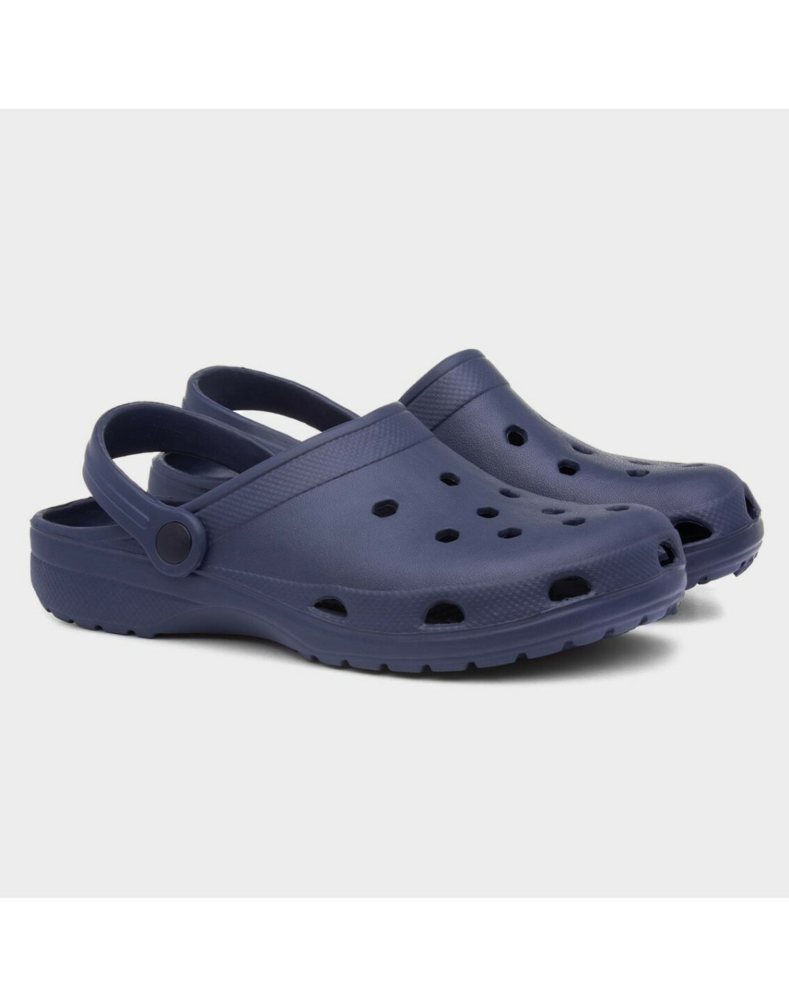 granatowe klapki casual