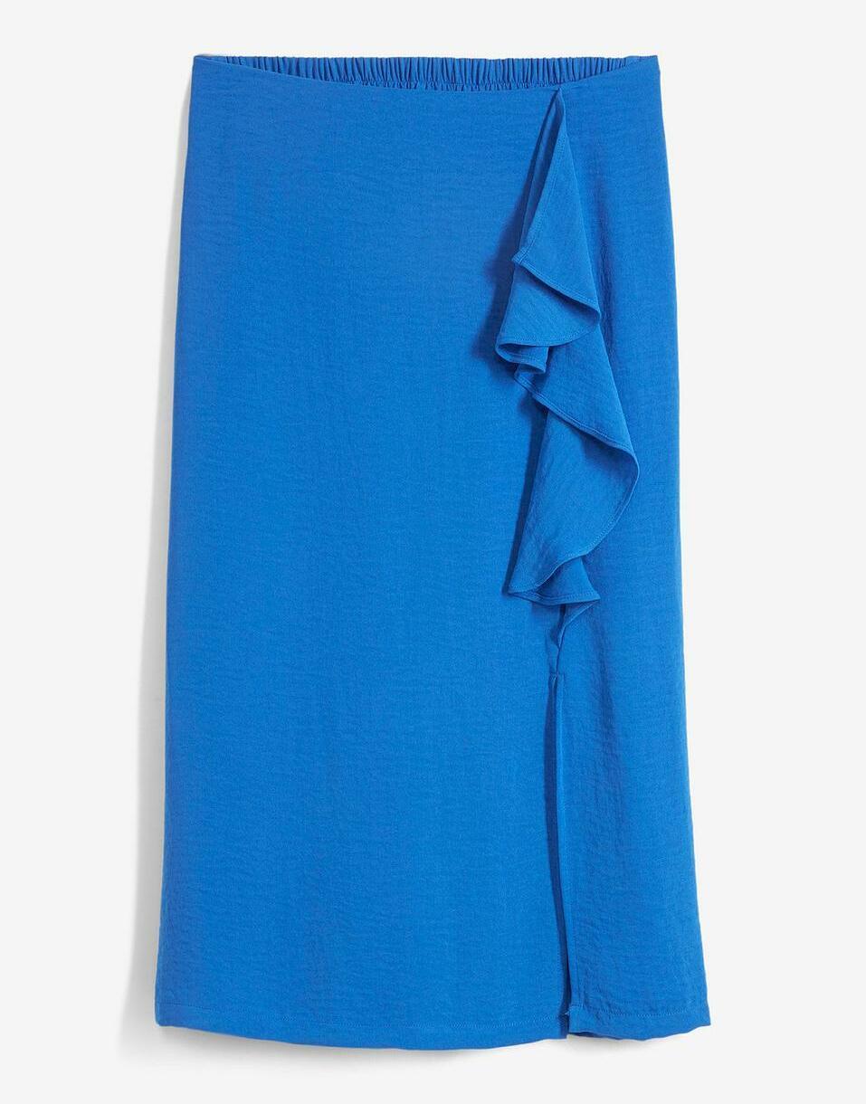 SPÓDNICA Z FALBANĄ PLUS SIZE DO POŁOWY ŁYDKI
