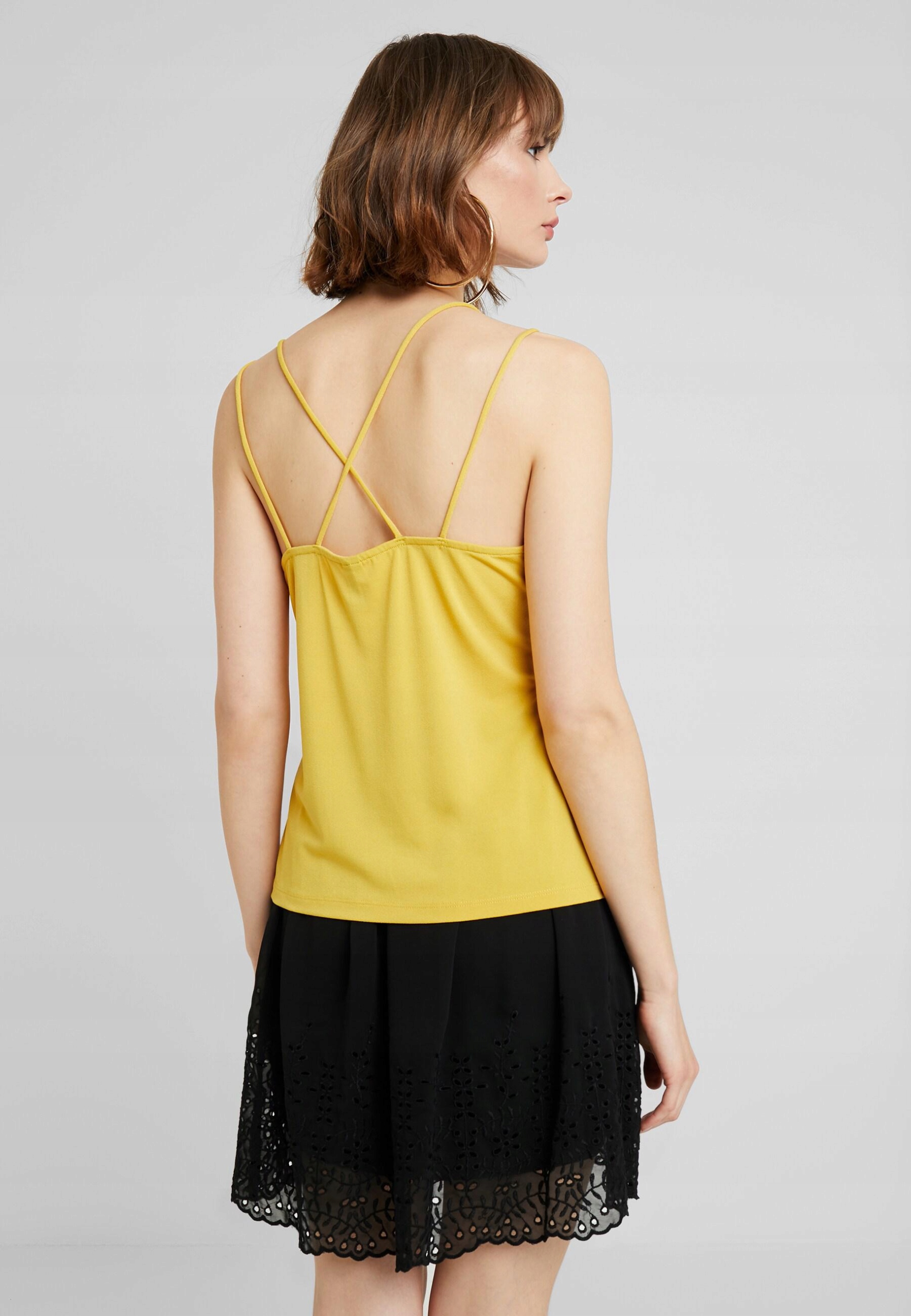 żółty top v neck