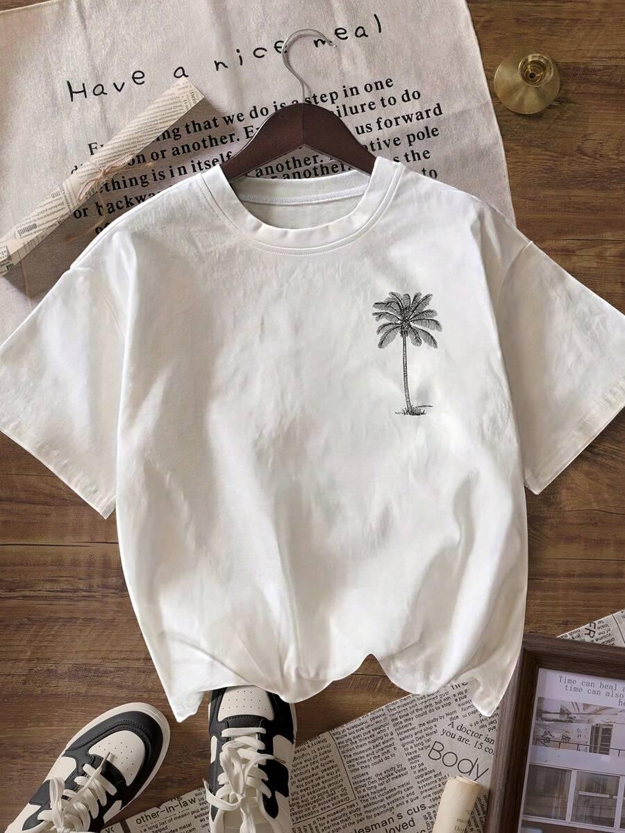 BIAŁY T-SHIRT PRINT