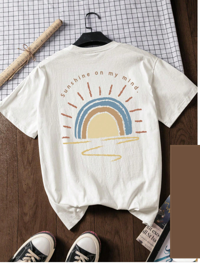 BIAŁY T-SHIRT OKRĄGŁY DEKOLT