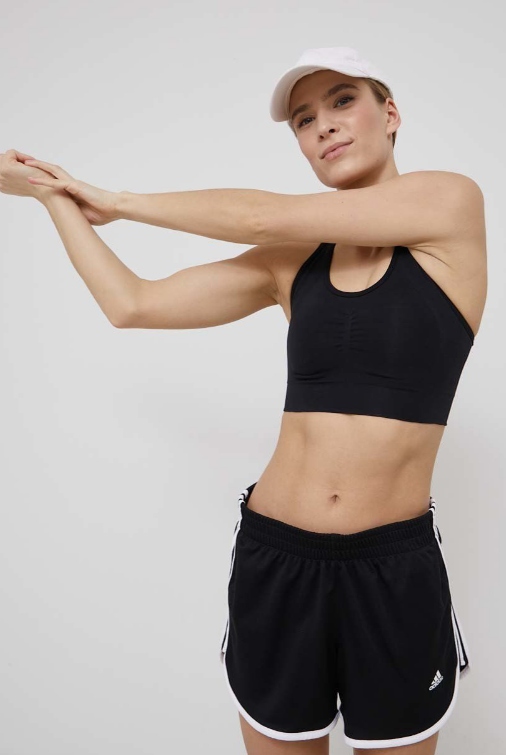 czarny top sportowy logo h64683