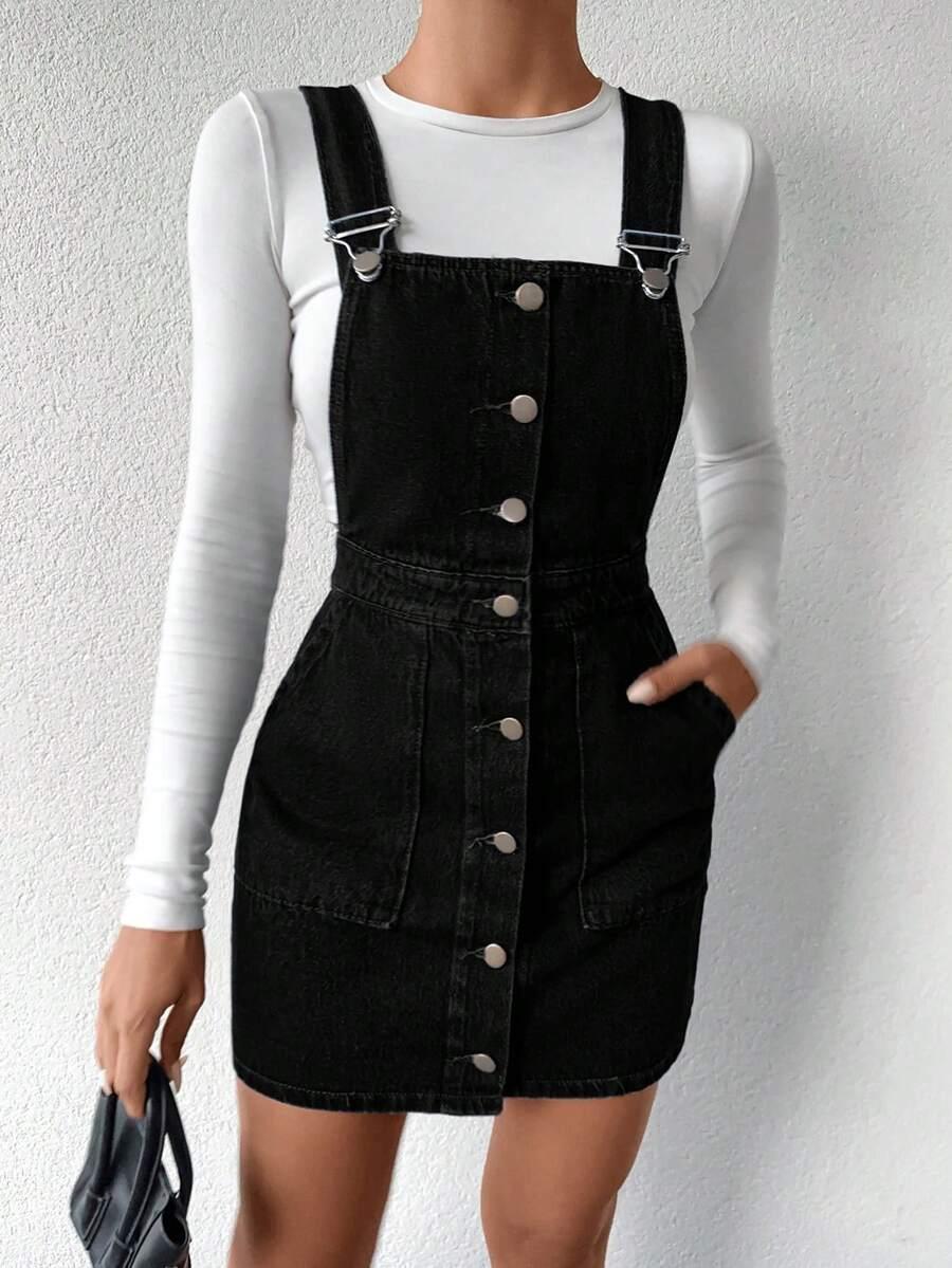 CZARNA SUKIENKA JEANS