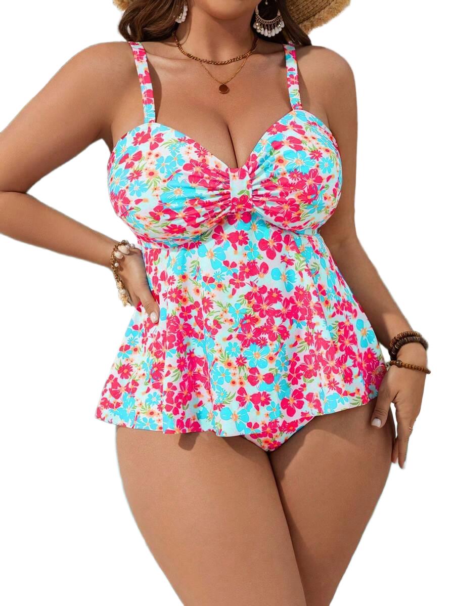 KOMPLET TANKINI W KWIATY