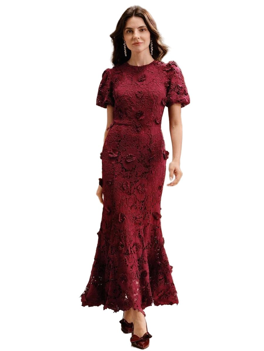 ELEGANCKA MAXI SUKIENKA Z HAFTEM 