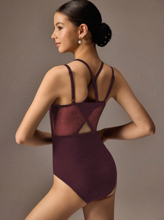bordowe body baletowe 