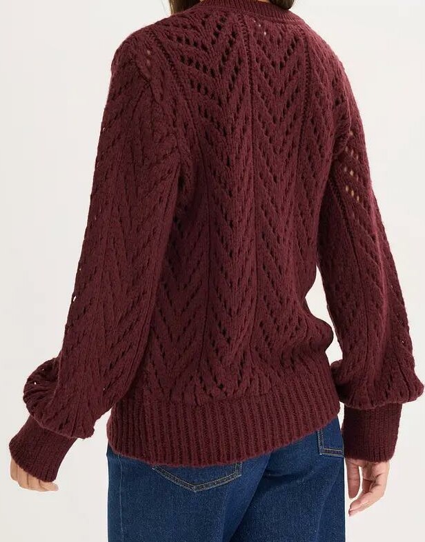 SWETER AŻUROWY DAMSKI