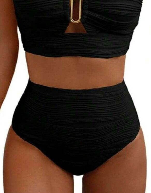 CZARNY DÓŁ OD BIKINI WYSOKI STAN