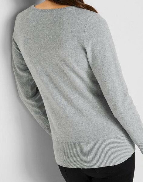 SWETER DAMSKI REGULAR BAWEŁNA OKRĄGŁY DEKOLT