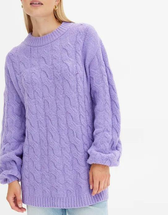 FIOLETOWY SWETER OVERSIZE 