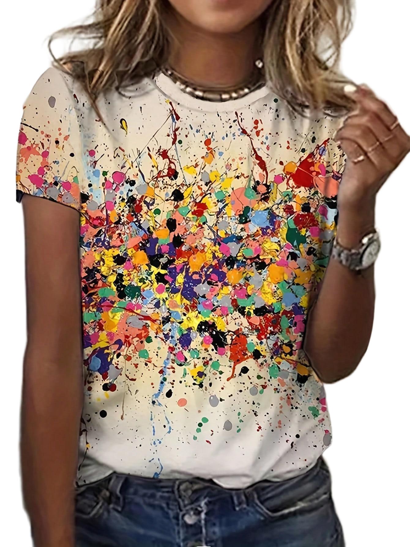 T-SHIRT DAMSKI Z NADRUKIEM