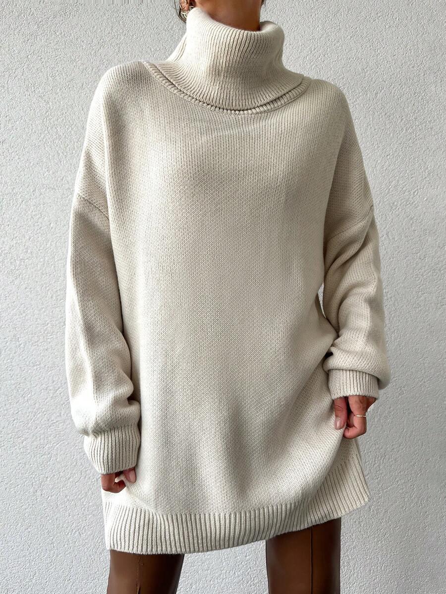 beżowy sweter golf