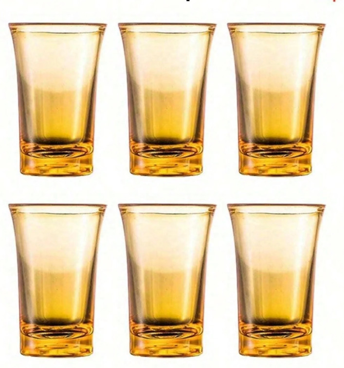 pomarańczowe kieliszki 6szt