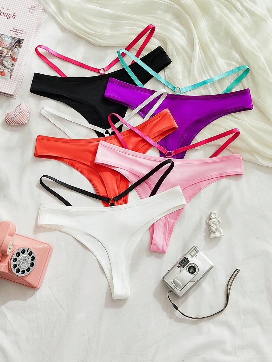 kolorowe stringi 5-pack