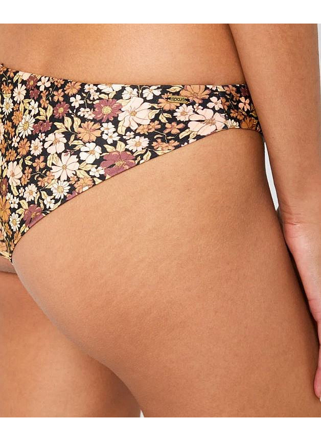 DÓŁ OD BIKINI PRINT KWIATY POŁYSK 