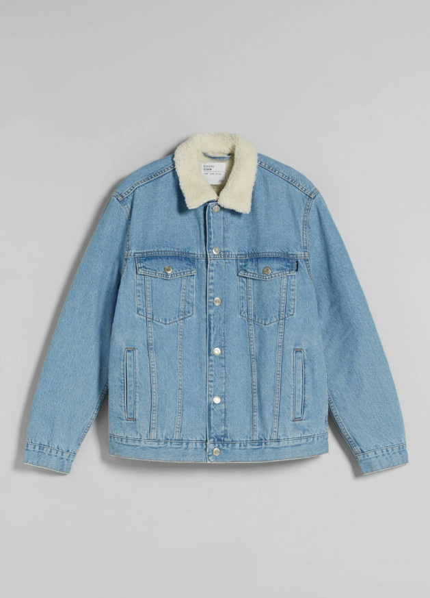 ocieplana kurtka imitacja jeans