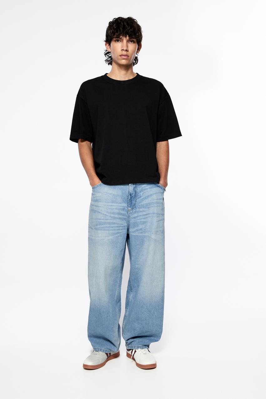 szerokie spodnie jeans