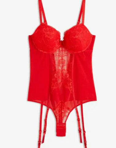 BIELIZNA DAMSKA BODY - SZPIC STRINGI BEZ RĘKAWÓW