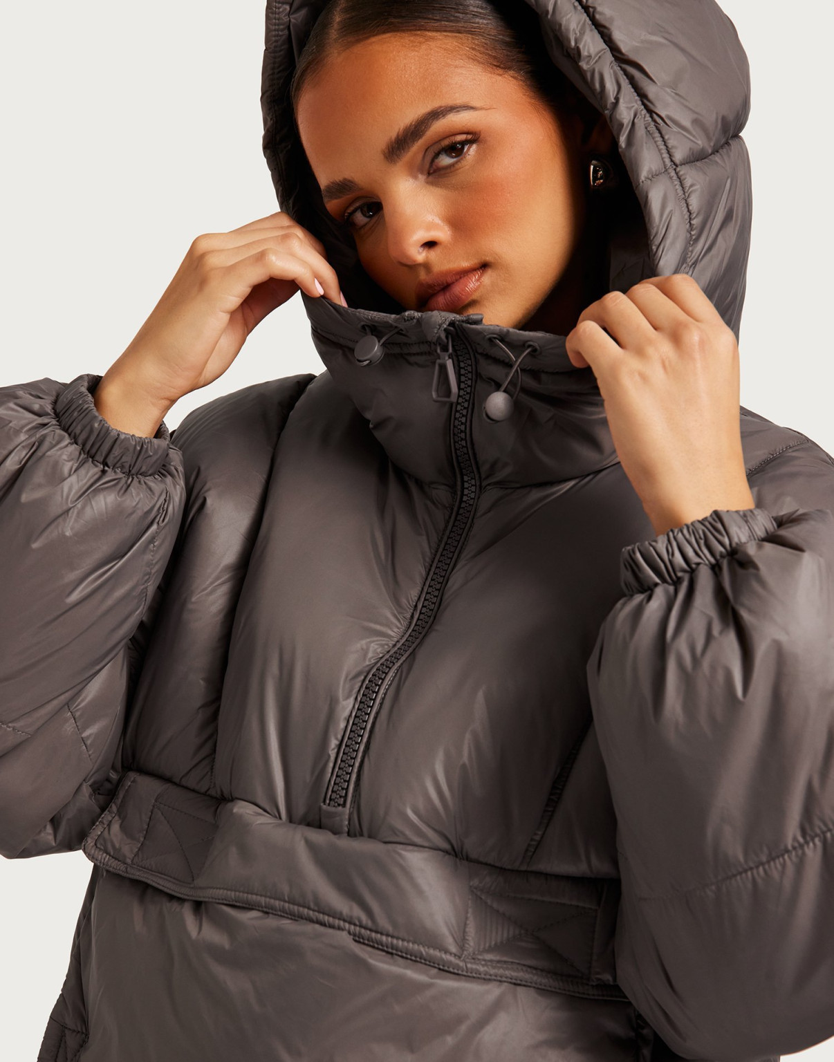 KURTKA PUFFER OVERSIZE KAPTUR ZAMEK