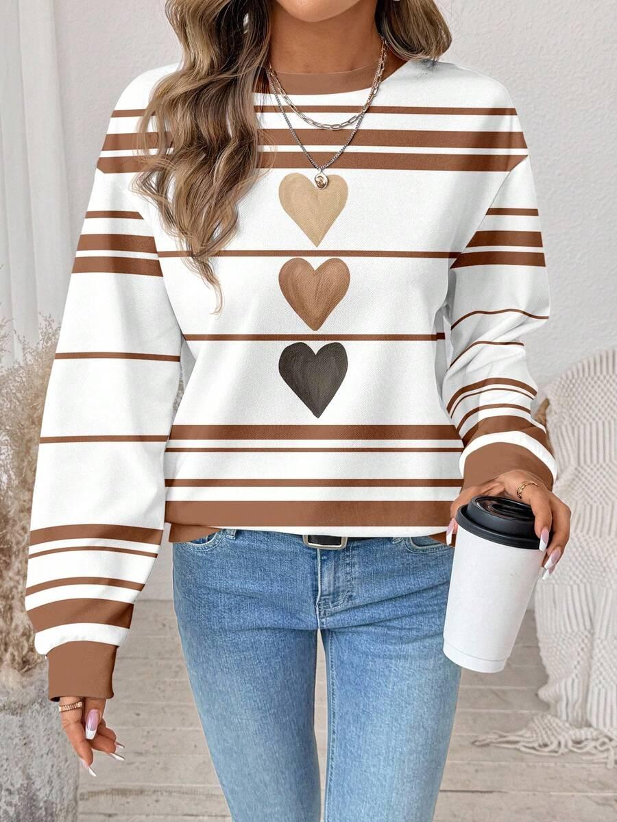 bluza paski nadruk