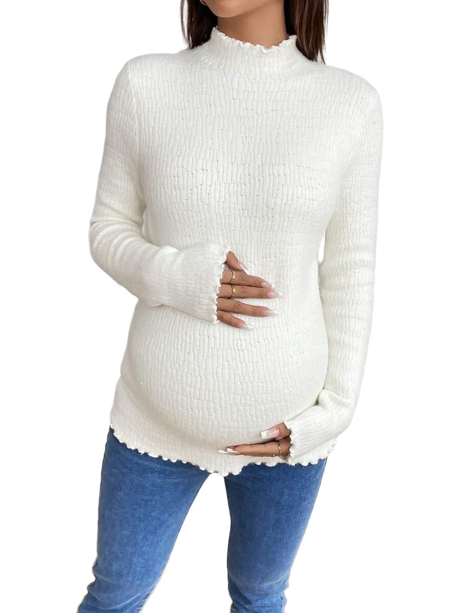SWETER CIĄŻOWY DŁUGIM RĘKAWEM