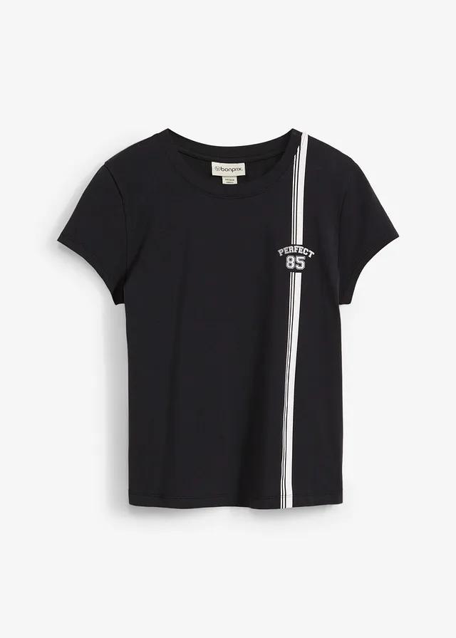 BAWEŁNIANY T-SHIRT DAMSKI Z OKRĄGŁYM DEKOLTEM