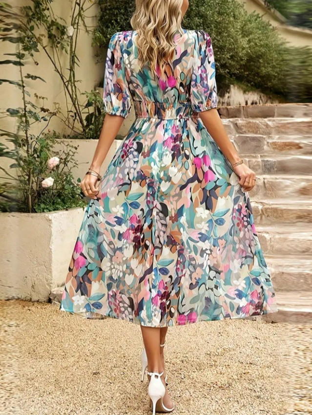 MAXI SUKIENKA V-NECK