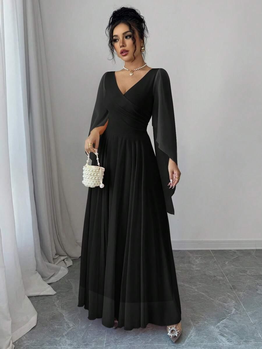 CZARNA MAXI SUKIENKA 