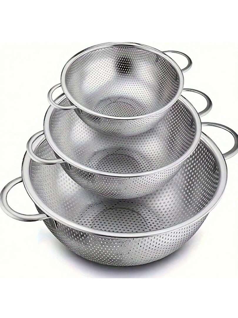 srebrny durszlak 3-pack