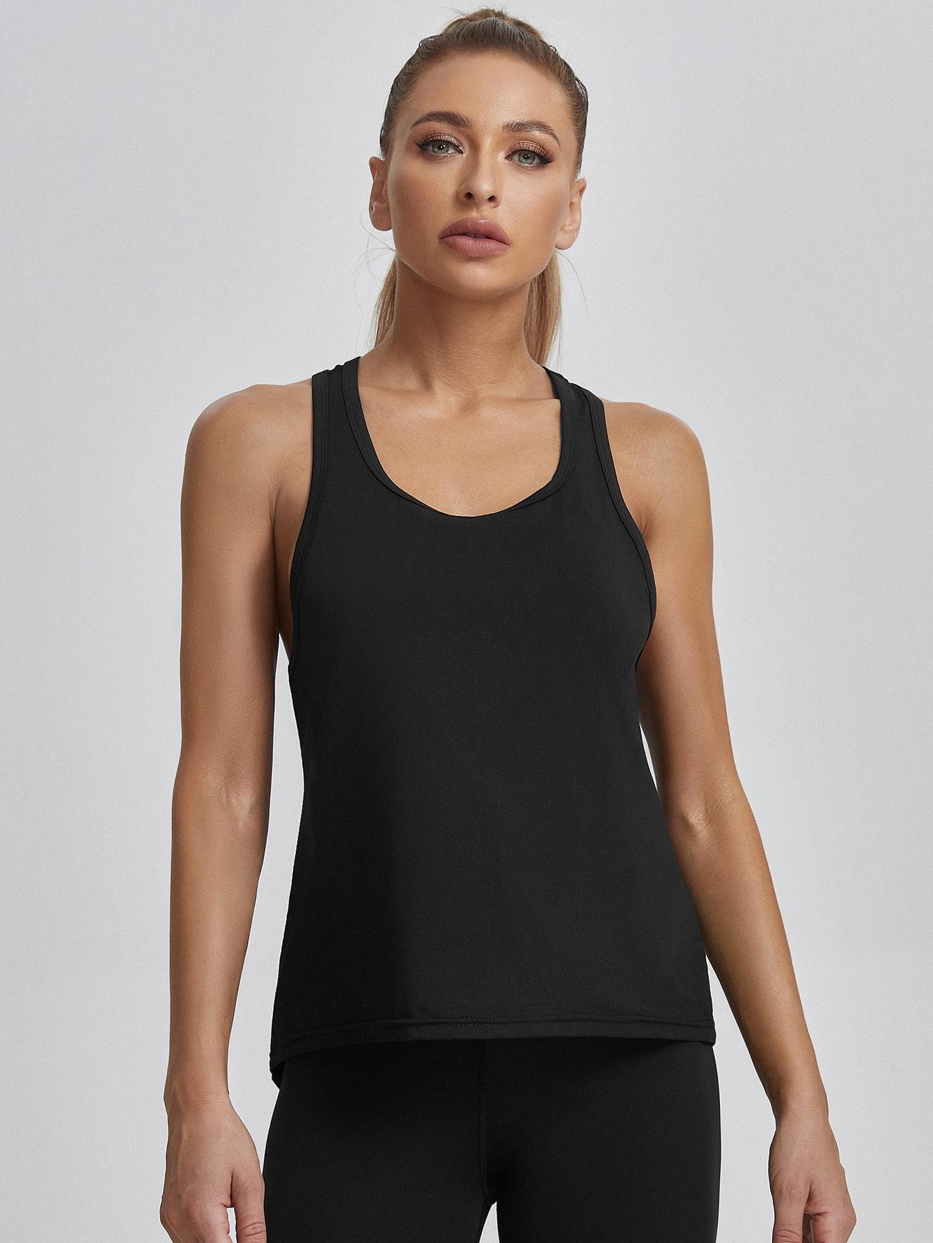 czarny sportowy top