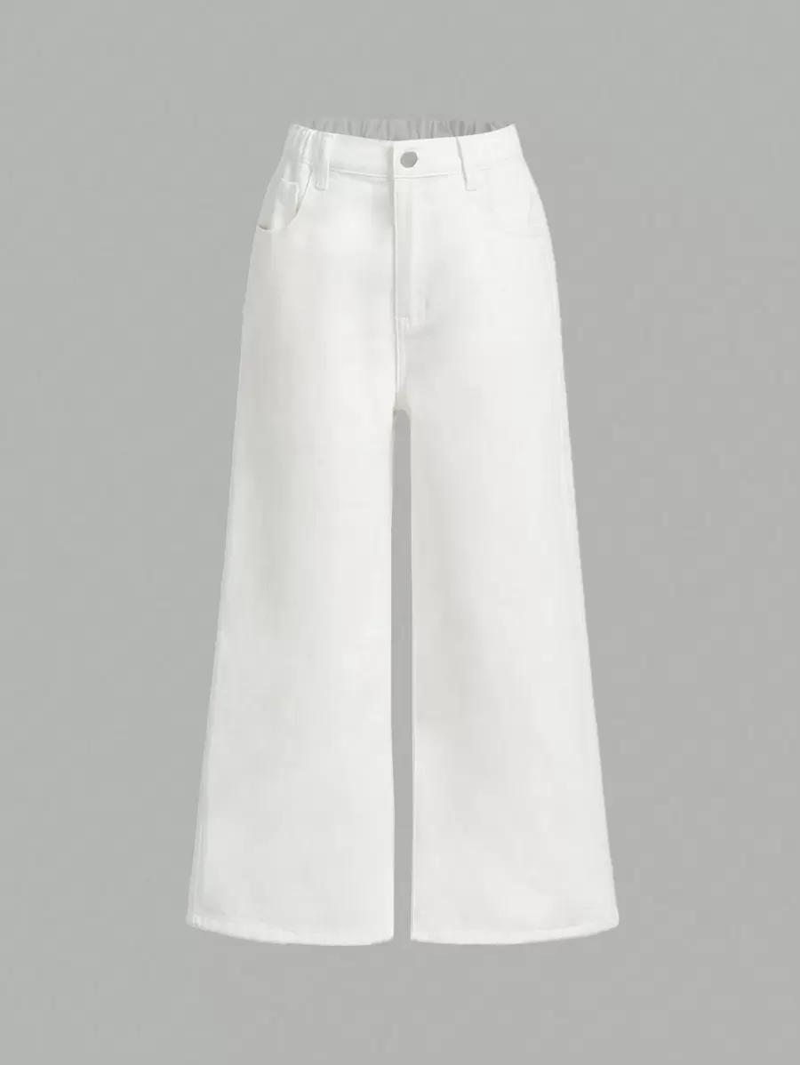 BIAŁE SPODNIE JEANS