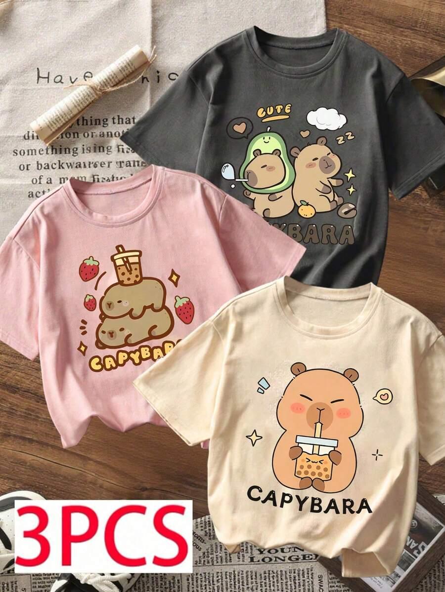T-SHIRT KRÓTKI RĘKAW PRINT 3-PACK