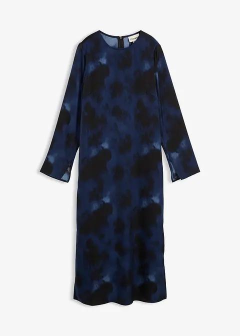 SUKIENKA PLUS SIZE OMBRE OKRĄGŁY DEKOLT DŁUGI RĘKAW