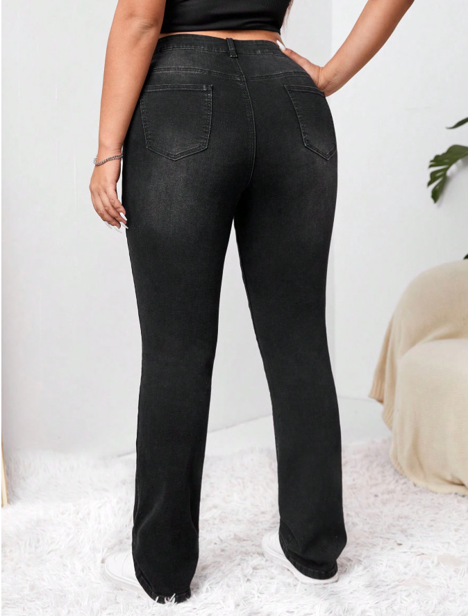 CZARNE SPODNIE JEANS