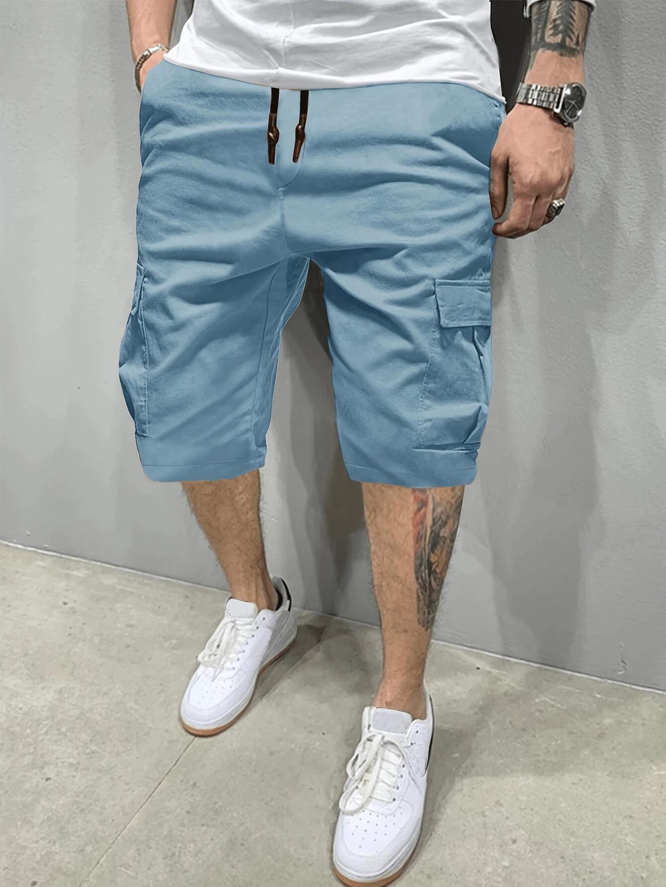 niebieski spodenki casual