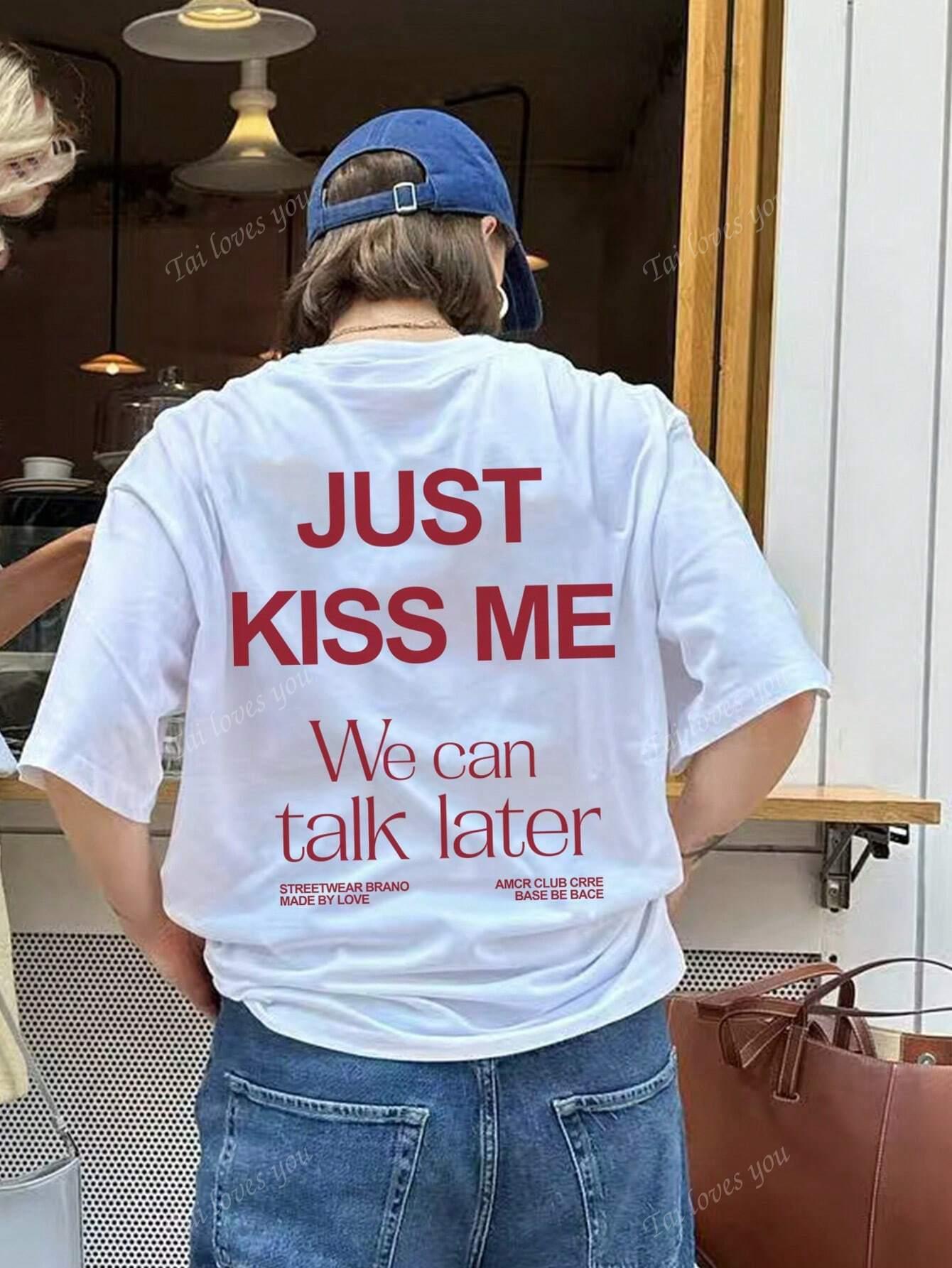 biały t-shirt nadruk