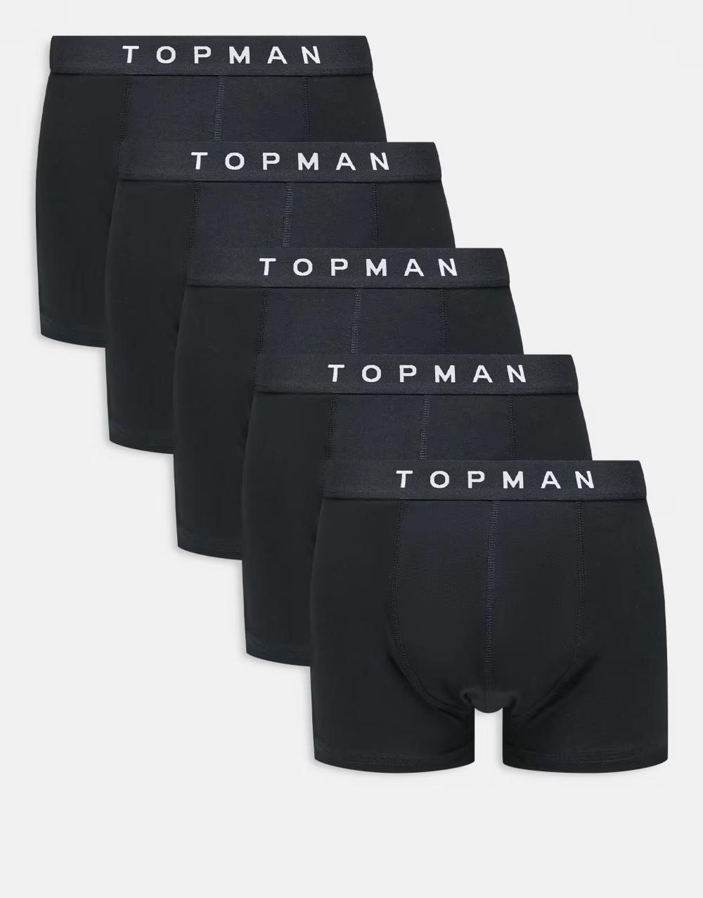 CZARNE BOKSERKI LOGO 4-PACK